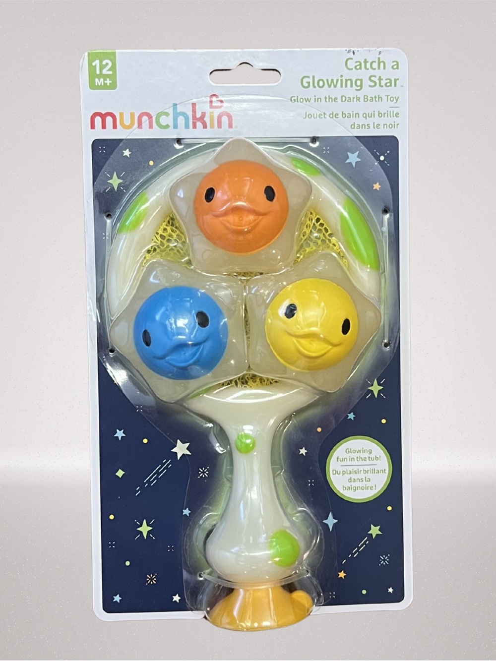 Munchkin Catch a Glowing Star Glow in the Dark Bath Toy NIP